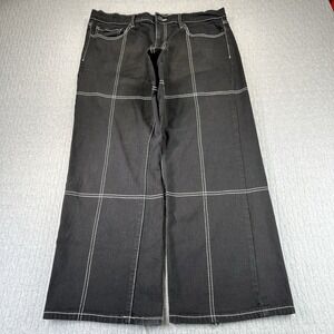 Hot topic Y2K baggy wide leg loose fit‎ Men 34X30 Emo Goth Core Punk black pants